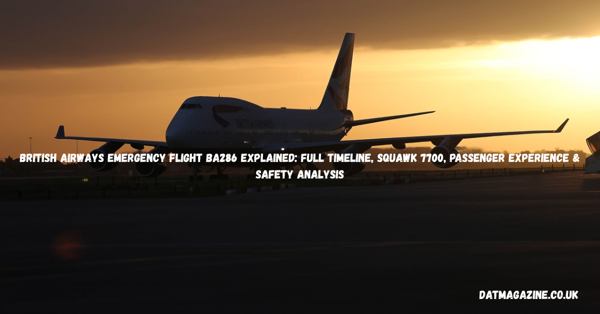 British Airways Emergency Flight BA286 Explained: Full Timeline, Squawk 7700, Passenger Experience and Safety Analysis in 2026