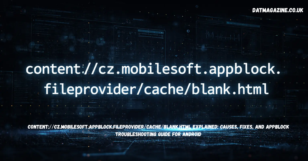 content://cz.mobilesoft.appblock.fileprovider/cache/blank.html Explained: Causes, Fixes, and AppBlock Troubleshooting Guide for Android